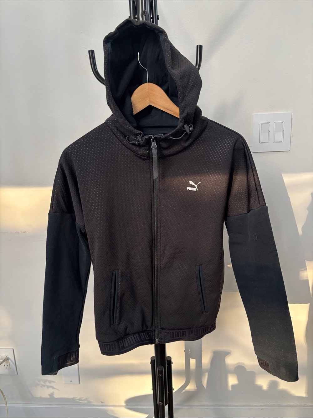 Puma Black Hooded Full-Zip Jacket